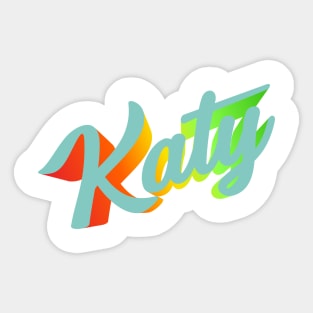 Colorful Katy Sticker